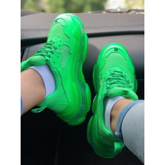 Кроссовки Balenciaga Triple S Clear Sole Green