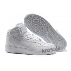 Кроссовки Nike Air Force 1 High White с мехом