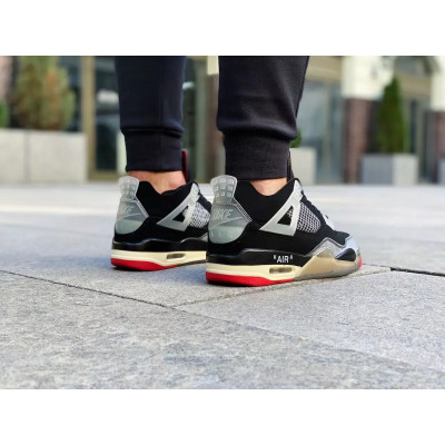 Кроссовки Off White x Nike Air Jordan 4 "Bred" Кроссовки Off White x Nike Air Jordan 4 "Bred"