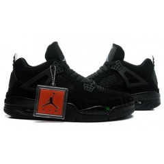 Кроссовки Nike Air Jordan 4 Retro “Black Cat” с мехом