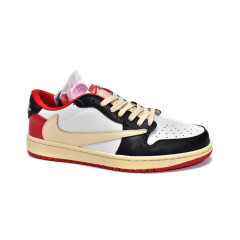Кроссовки Nike x Travis Scott Air Jordan 1 Low White/Red