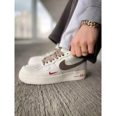Кроссовки Nike Air Force 1 LV8 White/Grey с мехом