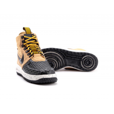 Кроссовки Nike Air Lunar Force 1 Duckboot’17 Black Beige с мехом Кроссовки Nike Air Lunar Force 1 Duckboot’17 Black Beige с мехом