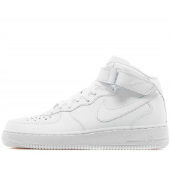Кроссовки Nike Air Force 1 High White с мехом