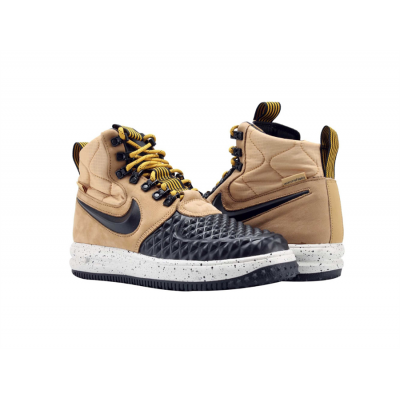 Кроссовки Nike Air Lunar Force 1 Duckboot’17 Black Beige с мехом Кроссовки Nike Air Lunar Force 1 Duckboot’17 Black Beige с мехом