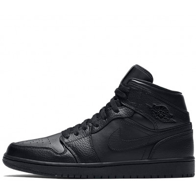 Кроссовки Nike Air Jordan 1 Retro All Black с мехом Кроссовки Nike Air Jordan 1 Retro All Black с мехом