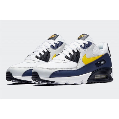 Кроссовки Nike Air Max 90 Essential White\Blue\Yellow Кроссовки Nike Air Max 90 Essential White\Blue\Yellow
