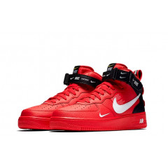 Кроссовки Nike Air Force 1 '07 LV8 Mid Utility Red/Black с мехом