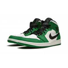 Кроссовки Nike Air Jordan 1 Mid SE "Pine Green" с мехом