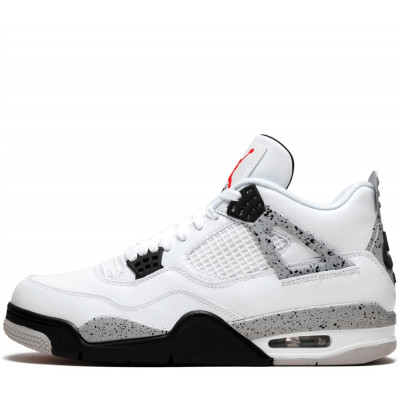 Кроссовки Nike Air Jordan 4 "White Cement" с мехом Кроссовки Nike Air Jordan 4 "White Cement" с мехом