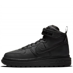 Кроссовки Nike Air Force 1 Mid Gore Tex All Black с мехом