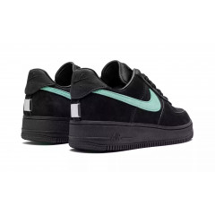 Кроссовки Nike x Tiffany and Co Air Force 1 Low Black с мехом