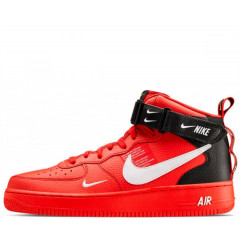 Кроссовки Nike Air Force 1 '07 LV8 Mid Utility Red/Black с мехом