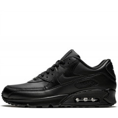 Кроссовки Nike Air Max 90 Leather Black с мехом