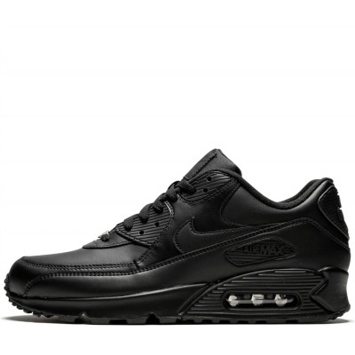 Кроссовки Nike Air Max 90 Leather Black с мехом Кроссовки Nike Air Max 90 Leather Black с мехом
