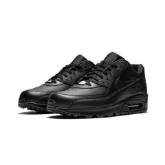 Кроссовки Nike Air Max 90 Leather Black с мехом