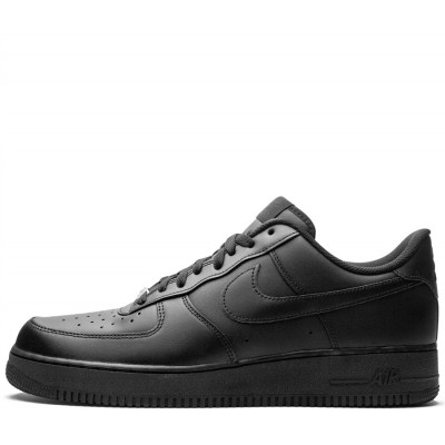 Кроссовки Nike Air Force 1 Low All Black с мехом Кроссовки Nike Air Force 1 Low All Black с мехом