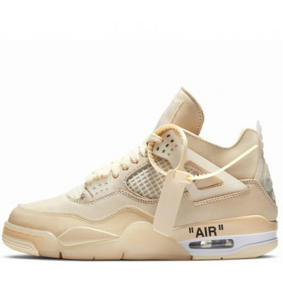 Кроссовки Nike Air Jordan 4 Retro Off-White "Sail" с мехом Кроссовки Nike Air Jordan 4 Retro Off-White "Sail" с мехом