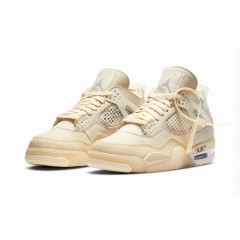 Кроссовки Nike Air Jordan 4 Retro Off-White "Sail" с мехом