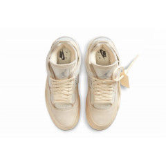 Кроссовки Nike Air Jordan 4 Retro Off-White "Sail" с мехом