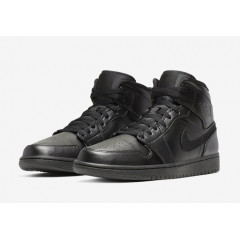 Кроссовки Nike Air Jordan 1 Retro All Black с мехом