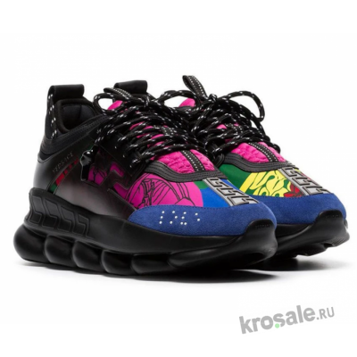 Кроссовки Versace Chain Reaction 2 Chainz Black/Multicolor Кроссовки Versace Chain Reaction 2 Chainz Black/Multicolor