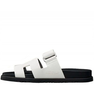 Сандалии Hermes Chypre Black/White Сандалии Hermes Chypre Black/White