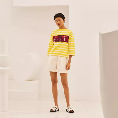 Сандалии Hermes Chypre Black/White Сандалии Hermes Chypre Black/White