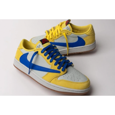 Кроссовки Nike x Travis Scott x Air Jordan 1 Low OG Canary DZ4137-700 Кроссовки Nike x Travis Scott x Air Jordan 1 Low OG Canary DZ4137-700