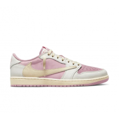 Кроссовки Travis Scott x Air Jordan 1 Low Sail Shy Pink