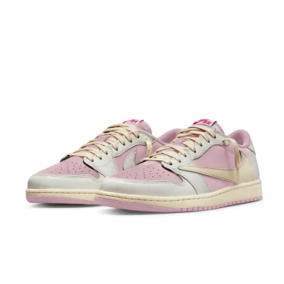 Кроссовки Travis Scott x Air Jordan 1 Low Sail/Shy Pink DM7866-106 Кроссовки Travis Scott x Air Jordan 1 Low Sail/Shy Pink DM7866-106